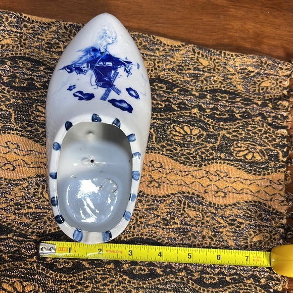 Vintage Delft blue Hand Painted ashtray Planter Herb Ceramic Dutch Clog Shoe - Picture 7 of 7